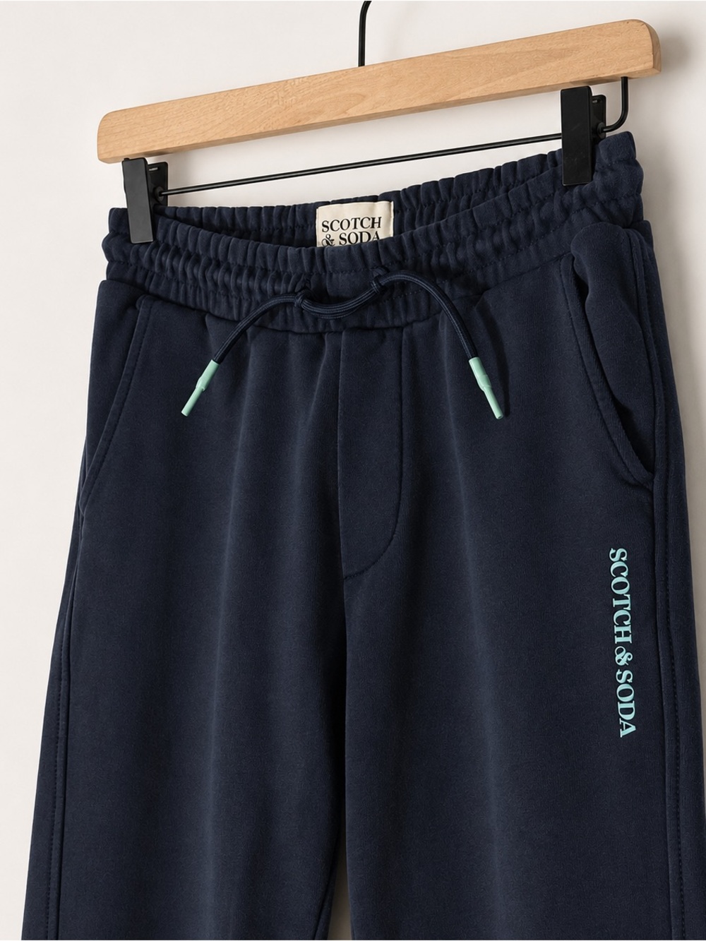 Scotch & Soda Boys XS Dark Navy Organic Cotton Jogger Sweatpants Lounge - Picture 5 of 10